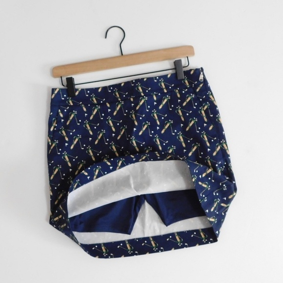 RALPH LAUREN GOLF Magnolia Skort Belmont Print Navy Blue Golfing Active Size 2 - Picture 5 of 11